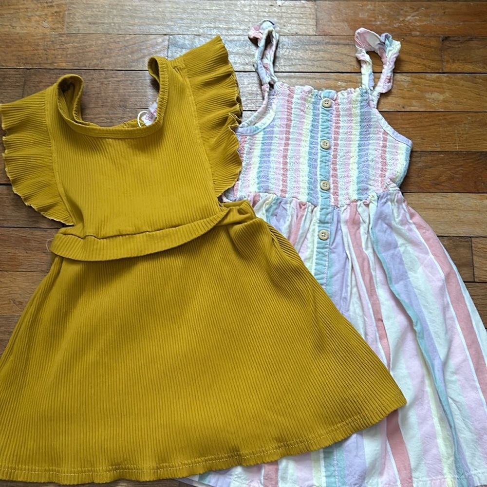 Two toddler dresses, size 5.